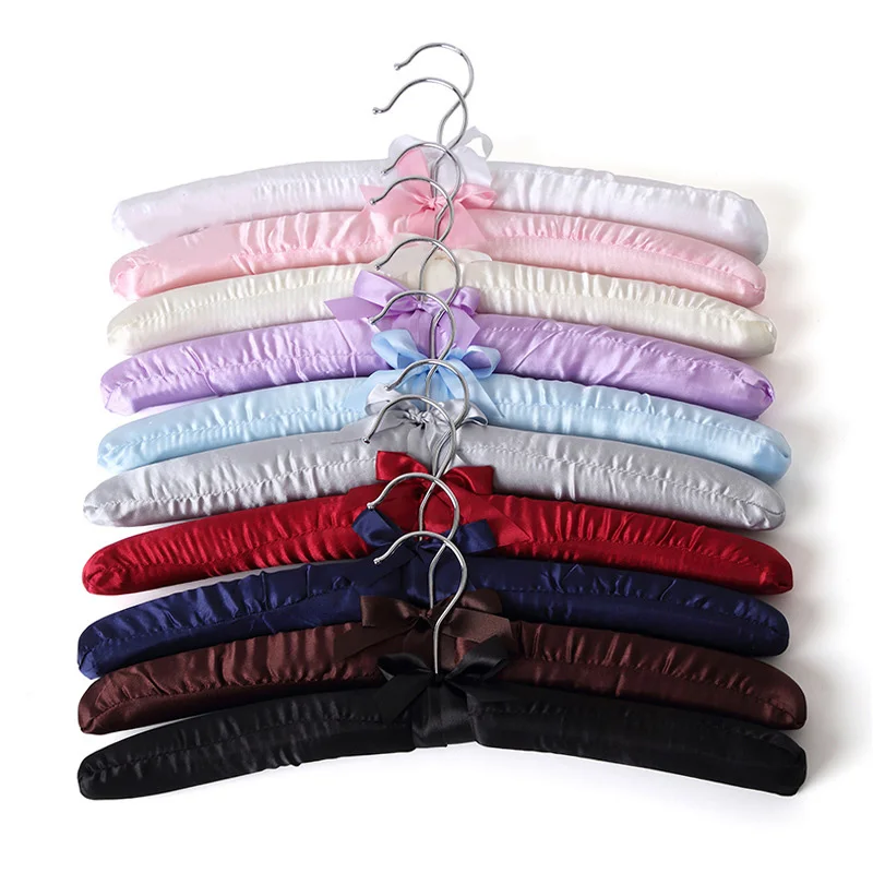 Satin Padded Hanger Silk Foam Drying Hanger Clothes Shop Display Hangers Home Coat Jacket Rack Clothes Storage Holder