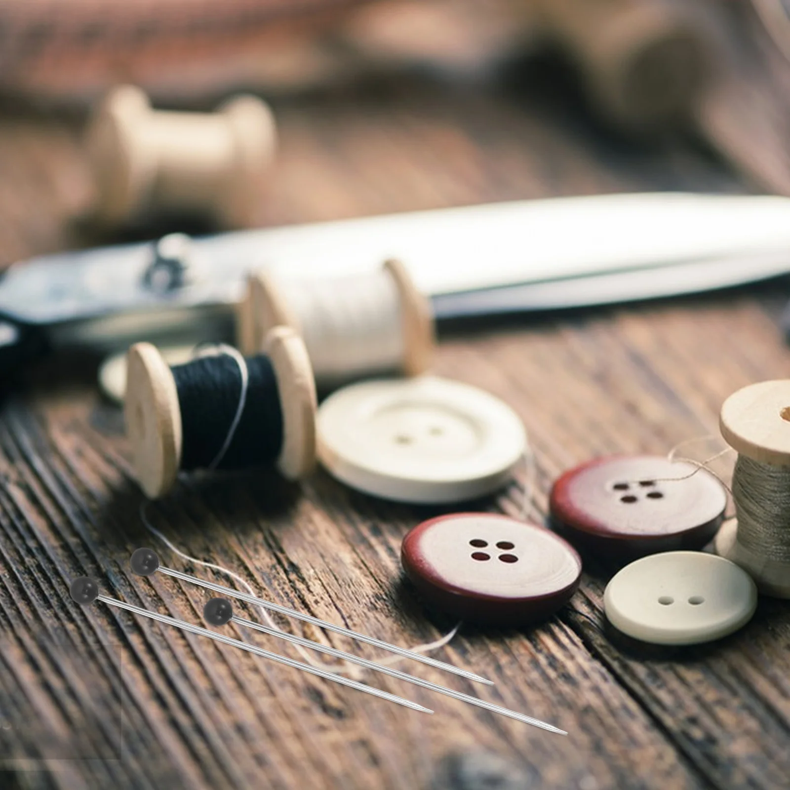 250 قطعة 38 مللي متر الكرة رئيس مستقيم اللحف الإبر دائم البلاستيك المعادن اليد التطريز أدوات كبيرة العين لوازم الخياطة المبتدئين