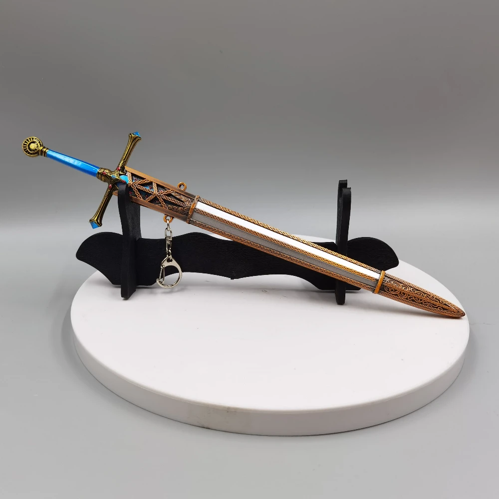 30 سنتيمتر جديد كاريان فارس السيف سلاح معدني نموذج الدعائم سطح المكتب الديكور الحلي لعبة الأجهزة الطرفية الأولاد هدايا عيد اللعب