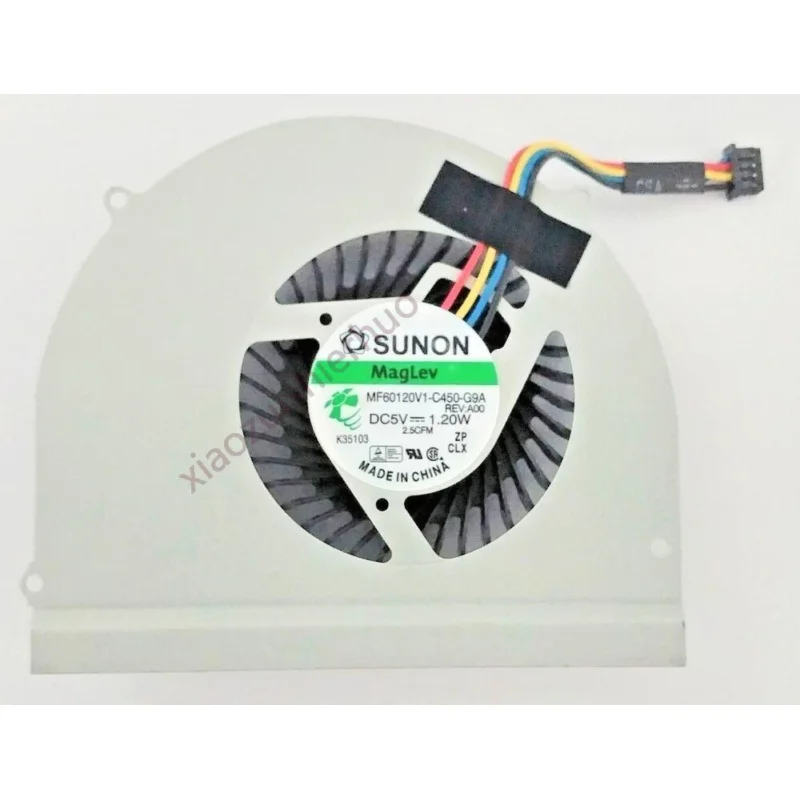 CPU fan for Dell Latitude E6530, fan MF60120V1-C450-G9A, 1.20W 4-Pin 4-Wire