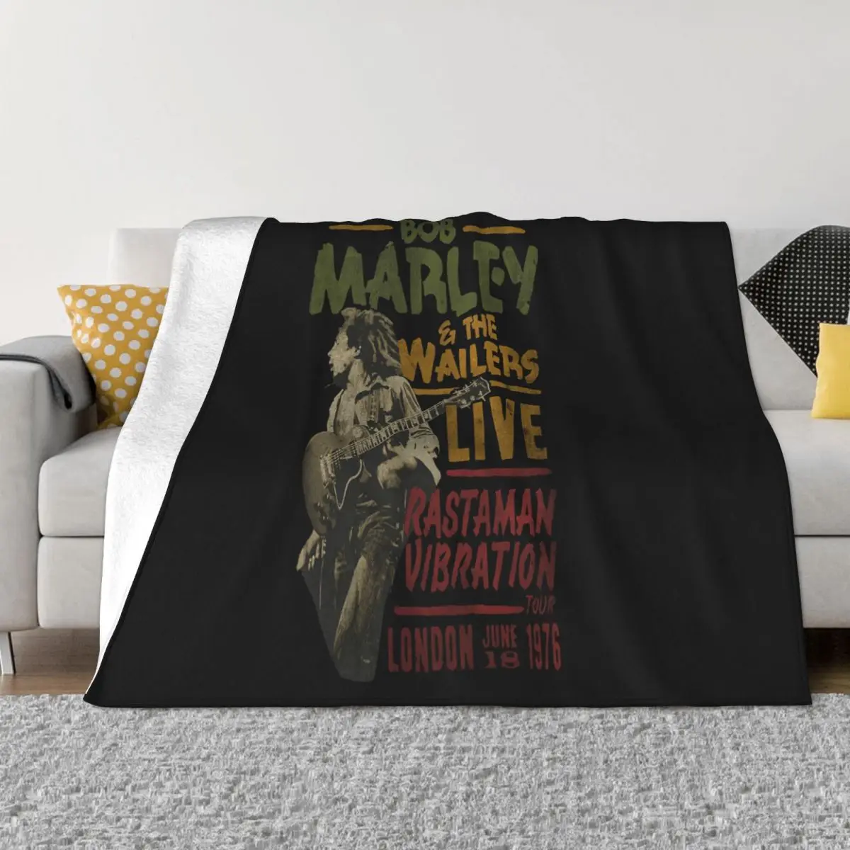 Bob Marley Rastaman Vibration Tour 76 Official Merchandise M L Xl Neu Hipster Womens Pride Low Price Throw Blanket