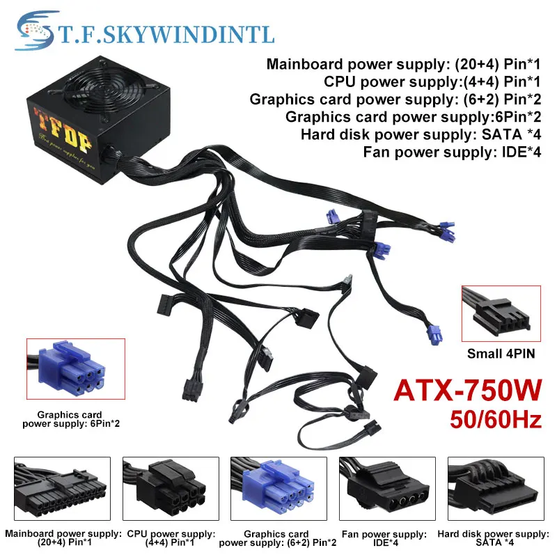 

2025 hot sale Real 750W/700W Silent ATX Gaming Desktop Power Supply for Server Application in Stock