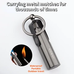 Creative waterproof 10000 times match metal lighter multifunctional igniter outdoor cigarette accessories for gatherings