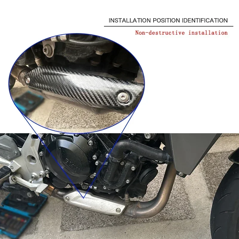 

Подходит для BMW F900 F900R F900XR F900 R XR аксессуары для мотоциклов, модифицированный выхлопной глушитель, противоожоговая доска из углеродного волокна