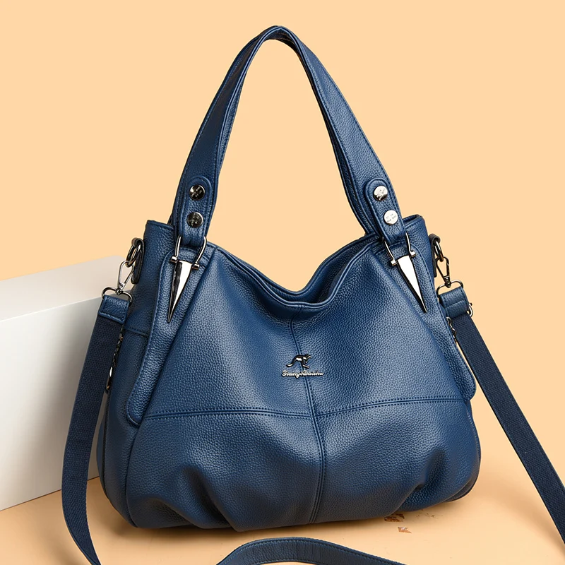 

High Quality PU Leather Shoulder Bag for Women Crossbody Tote Hand Bag Ladies Messenger Multi-pocket Handbag for Daily Commuting
