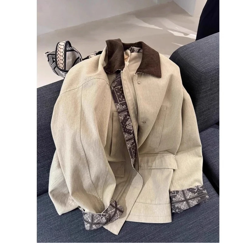 

Autumn Winter plus Size 300 Pou Vintage Color Blo Collar Jaet Men's Casual Wear Daily Life Brand: Qian Xiong