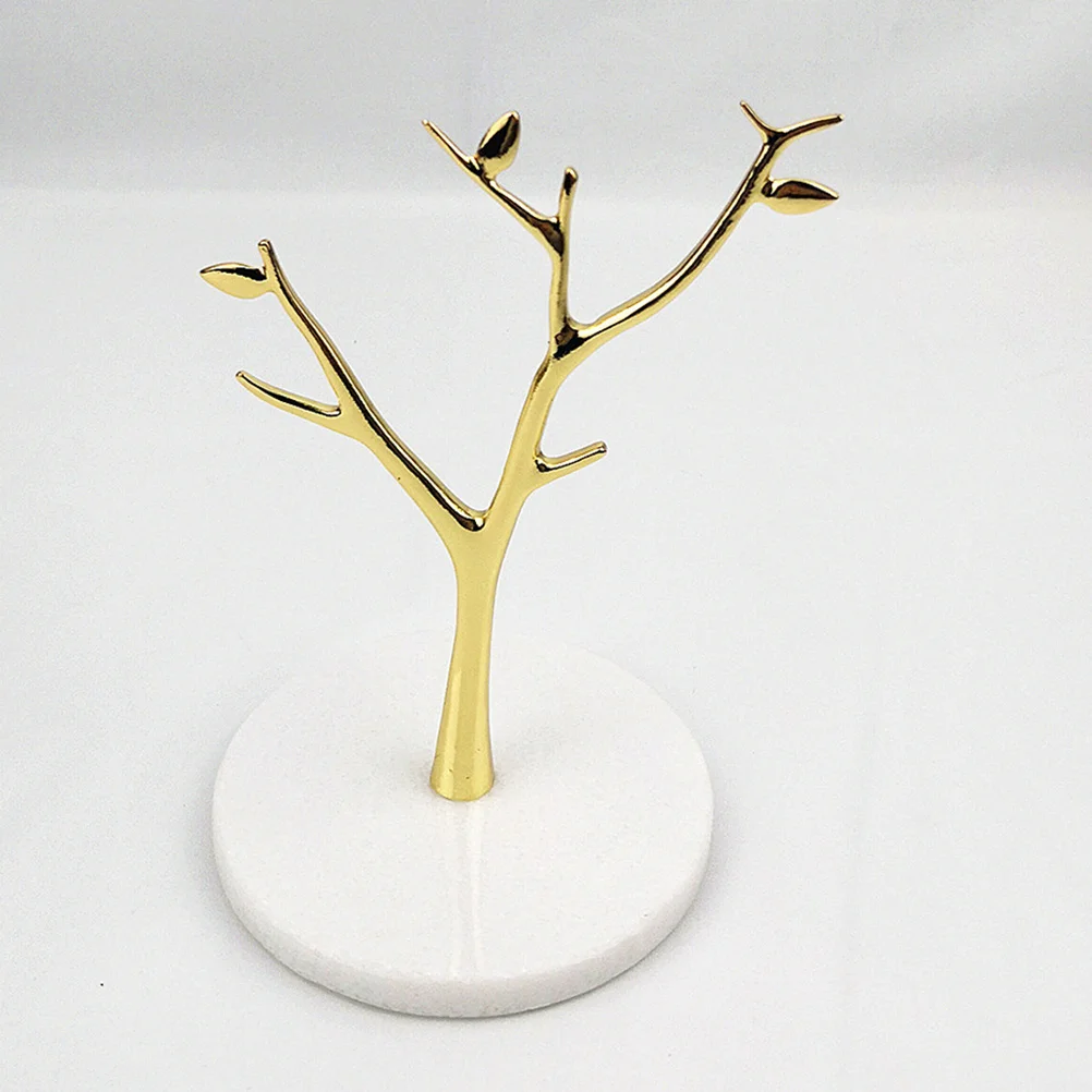1Pcs White Marble Tree Jewelry Hanging Rack Multi-Function Stand for Bracelet Necklace Watch Ring