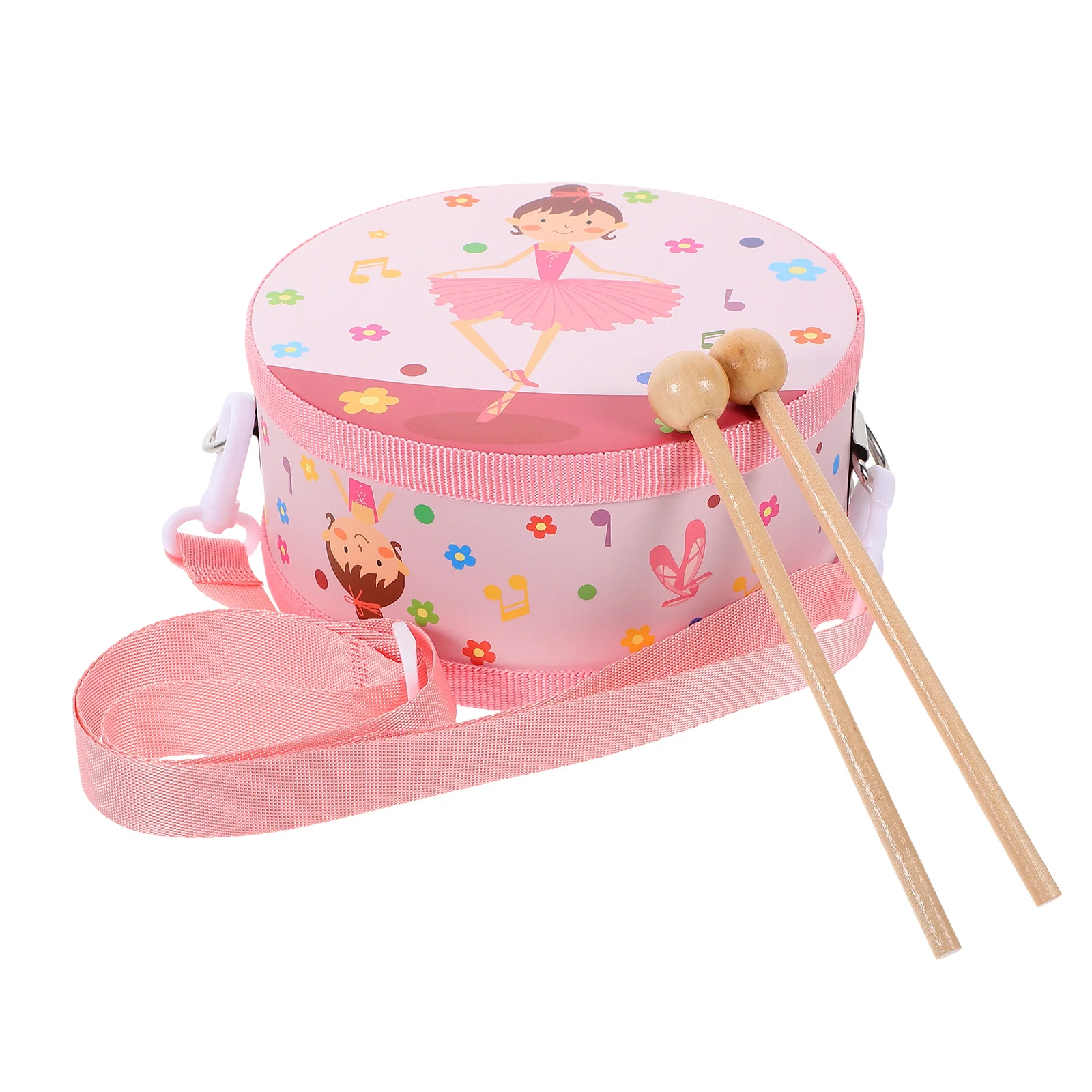 Giocattolo per tamburo in vita per bambini Giocattoli musicali educativi per bambini Strumenti per bambini Percussioni a mano in legno in legno