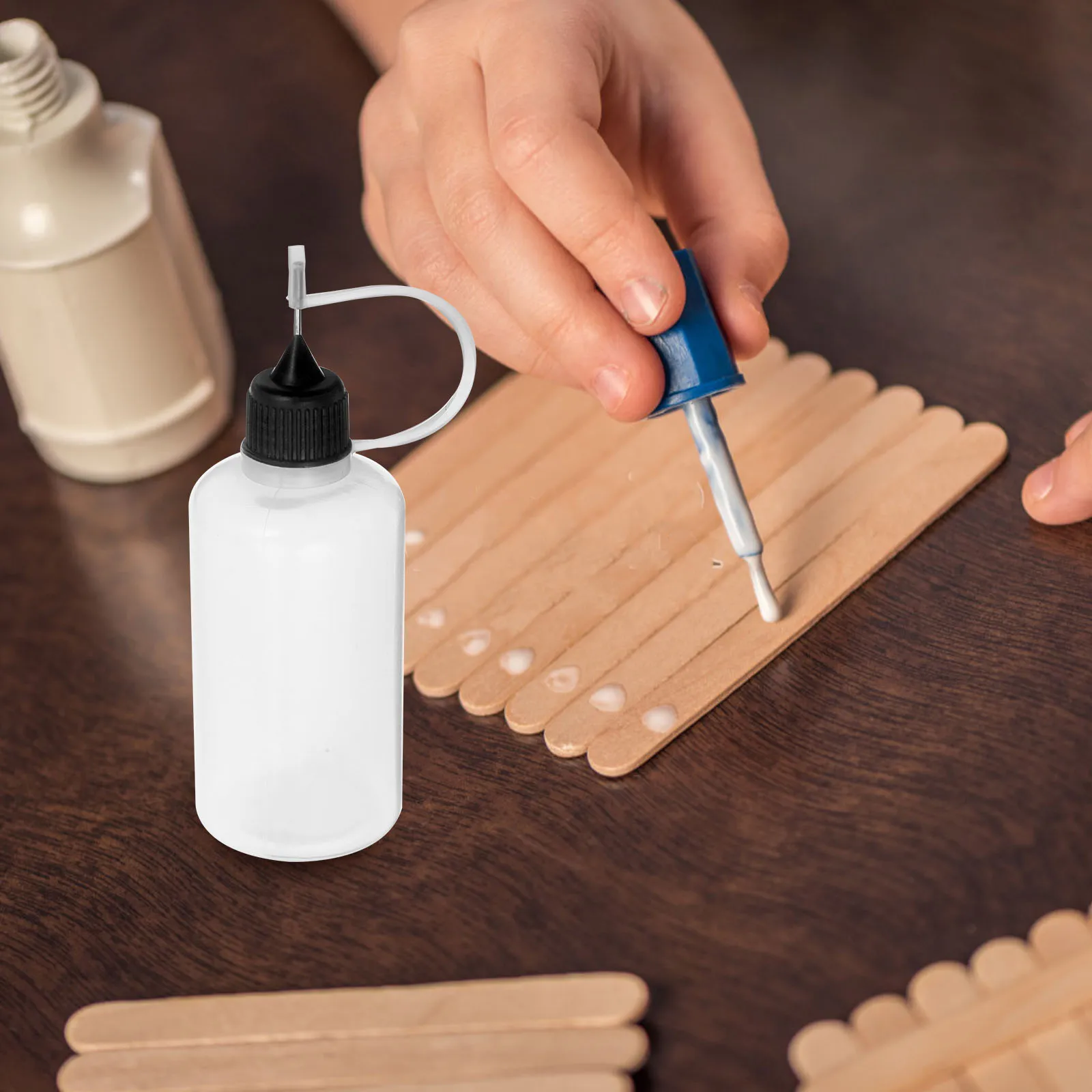 

10Pcs Versatile Glue Bottles with Needle Tip 50ml Transparent Squeeze Applicator Bottle Ideal for Crafts and Industrial Use