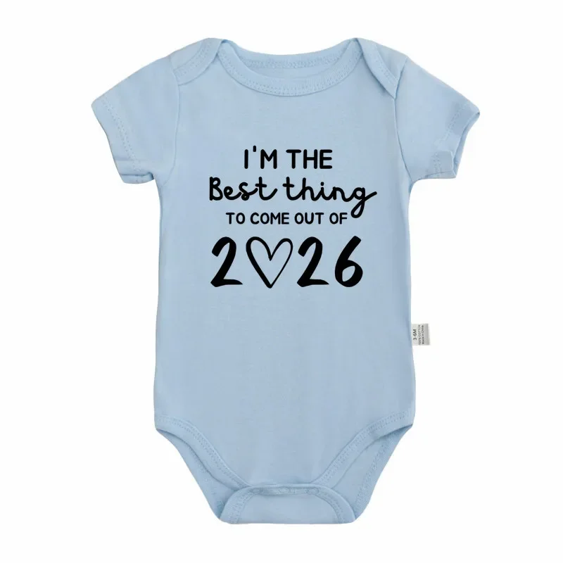 أنا أفضل شيء لعام 2026 ملابس أطفال حديثي الولادة ملابس صيفية قطنية بيضاء للرضع بأكمام قصيرة للأولاد والبنات رومبير #4