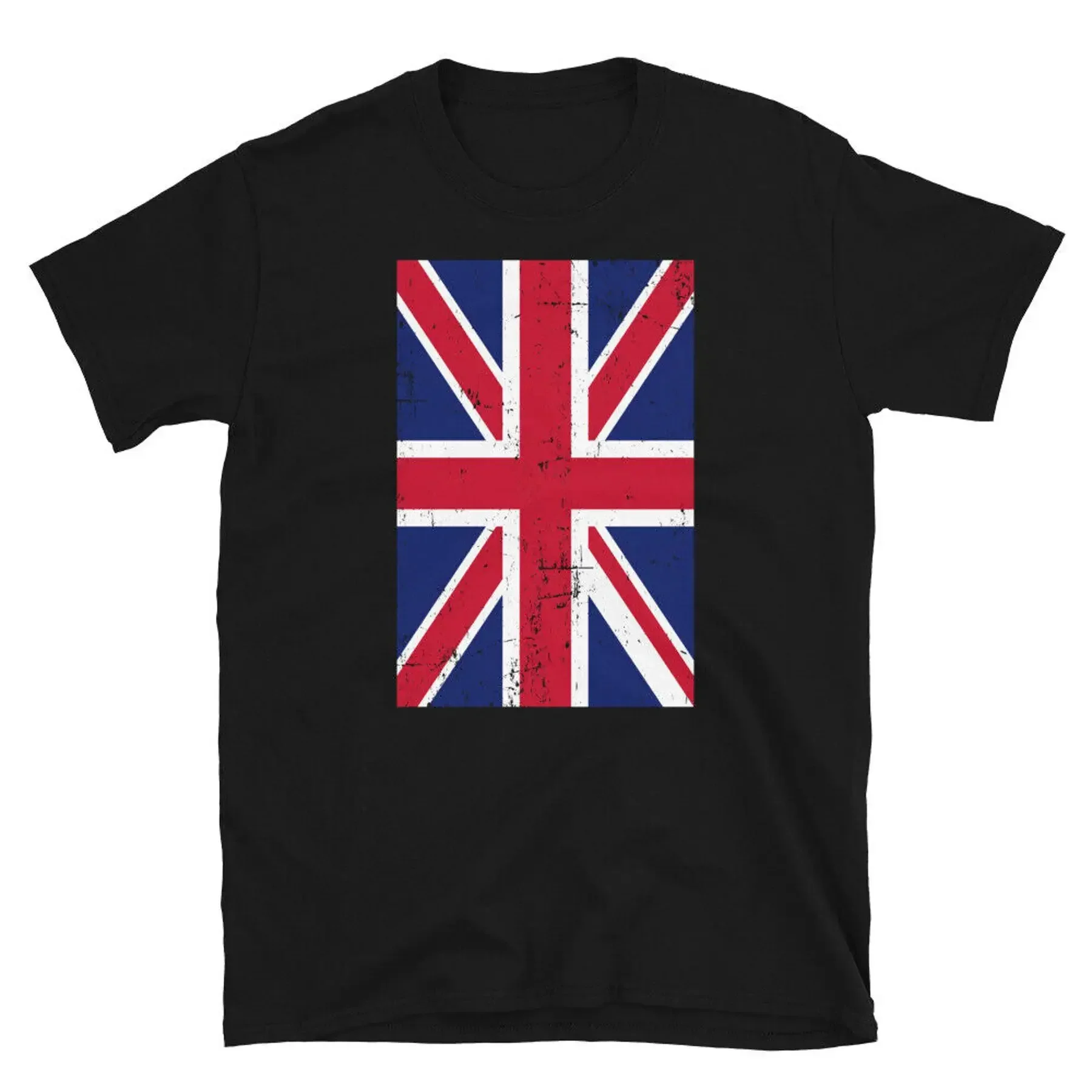 United Kingdom Distressed Flag London Great Britain Short Sleeve Unisex T Shirt
