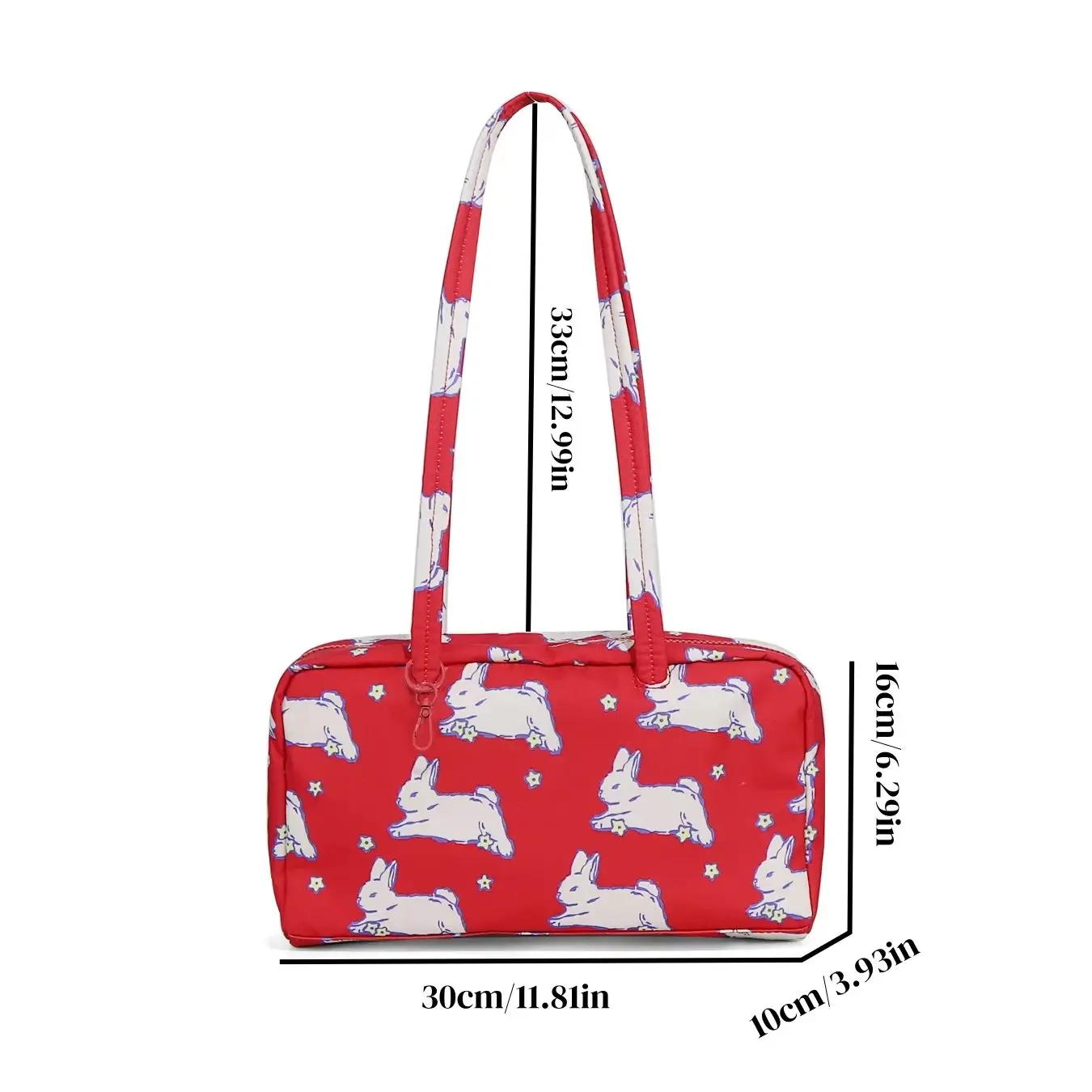 Nylon Bowler Bag, Regular Shoulder Bag, Top Handle Tote Bag with Key Leash, Simple Casual Commuter Work Bag, New Fashionable Han