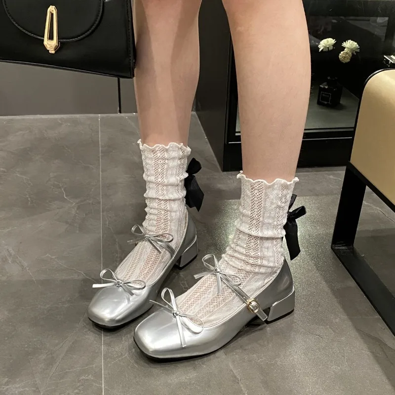 

Лидер продаж, новинка 2025, осенняя женская обувь Мэри, модная обувь с узлом-бабочкой, повседневная обувь на низком каблуке в уличном стиле, Zapatillas Mujer