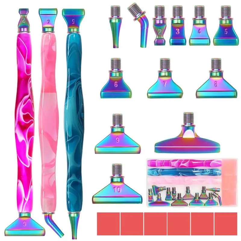 

Thread Diamond Painting Pen Set Metal Multi-functional DIY Stick Diamond Pen 5D Diamond Embroidery Tool Home Fabric