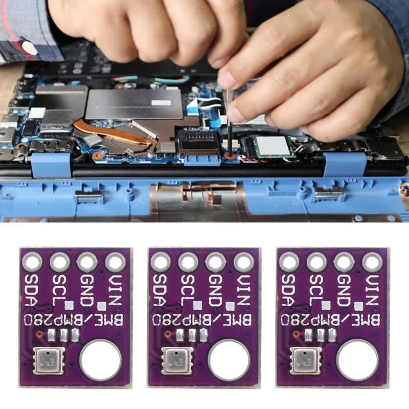 3 pçs bme280 5v sensor digital temperatura umidade módulo sensor de pressão barométrica i2c spi bme280 módulo sensor