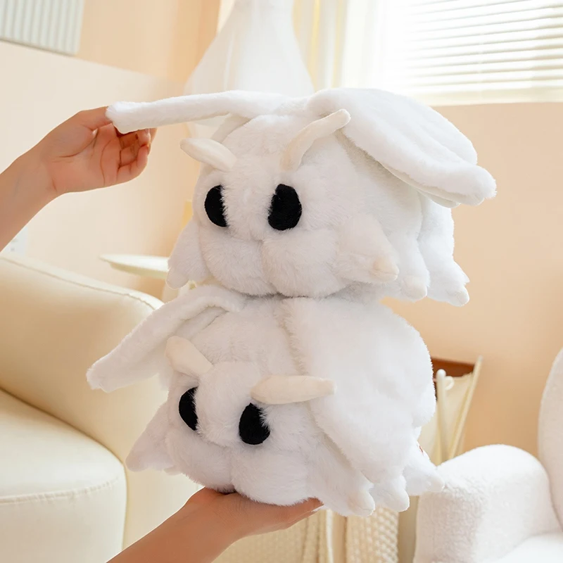 White Moth Plush Pillow Toy Soft Cartoon Moth Plushie Cute Night Butterfly Stuffed Animal Doll Xmas Birthday Gift view 3