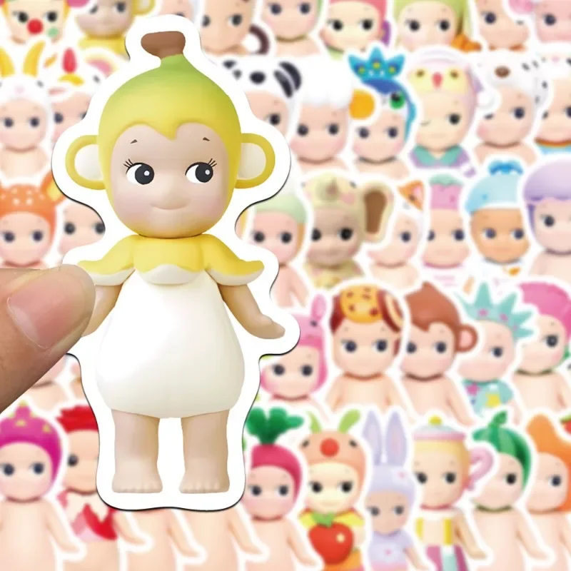 50pcs Sonny Angel Graffiti สติกเกอร์การ์ตูนน่ารักกระเป๋าเดินทางแล็ปท็อปกันน้ําตกแต่งเครื่องเขียนสติกเกอร์อุปกรณ์ของเล่นเด็กของขวัญ