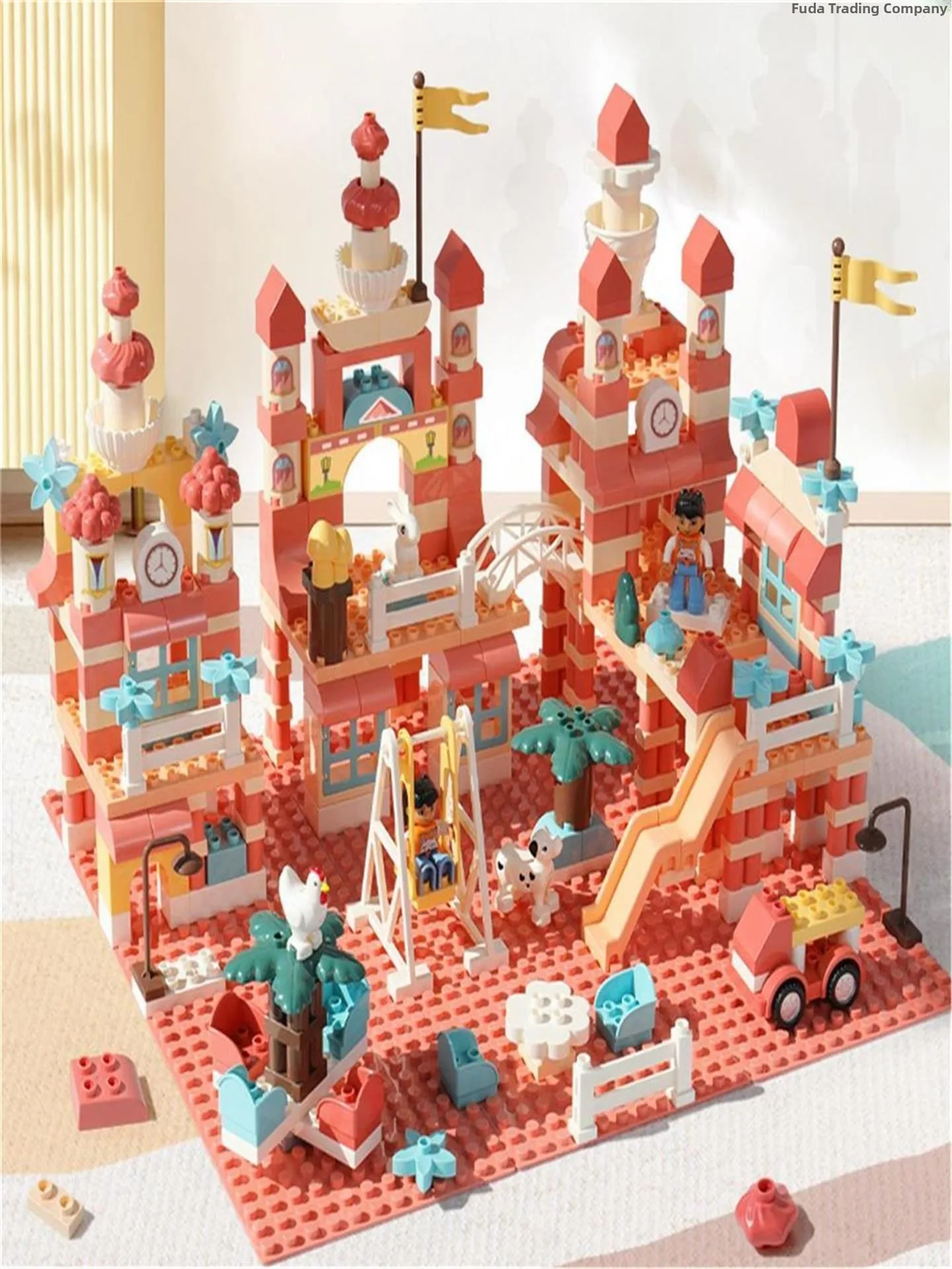children's-toy-building-blos-castle-assembly-game-for-girls-large-particle-blos-kindergarten-eonal-toy
