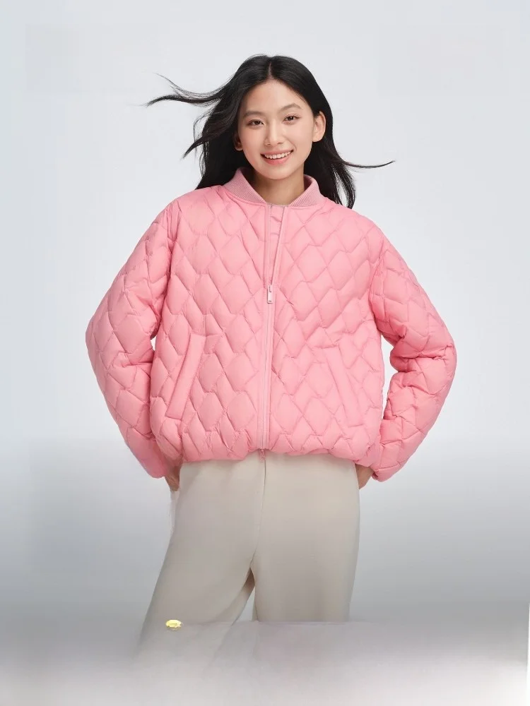 

Женская короткая легкая теплая модная прочная осенняя куртка Bosideng нового стиля, из полиэстеровой ткани, с наполнителем из 90% утиного пуха