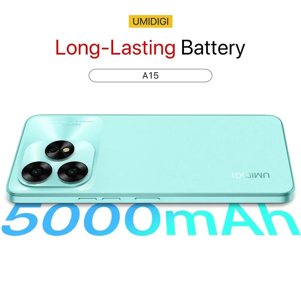 UMIDIGI A15 Smartphone NFC Android 13, 6,7" FHD+schermo, 8 GB 256 GB, fotocamera 64 MP, cellulare a ricarica rapida 5000 mAh 20 W