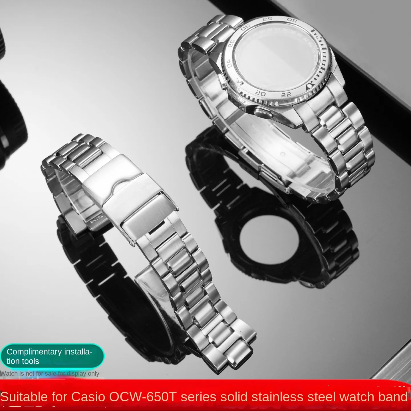 high quality Titanium alloy strap for Casio OCEANUS series OCW-650T OCW-600.610 metal strap men's lightweight strap accessories