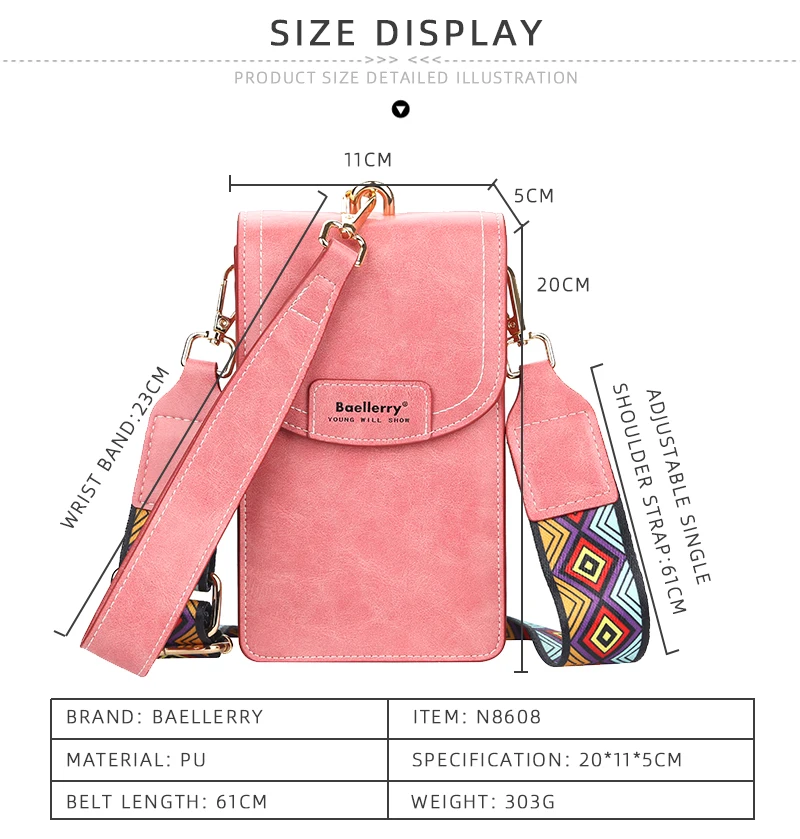 2023 New Crossbody Cell Phone Shoulder Bag Cellphone Bag Fashion Daily Use Card Holder Mini Summer Shoulder Bag for Women Wallet