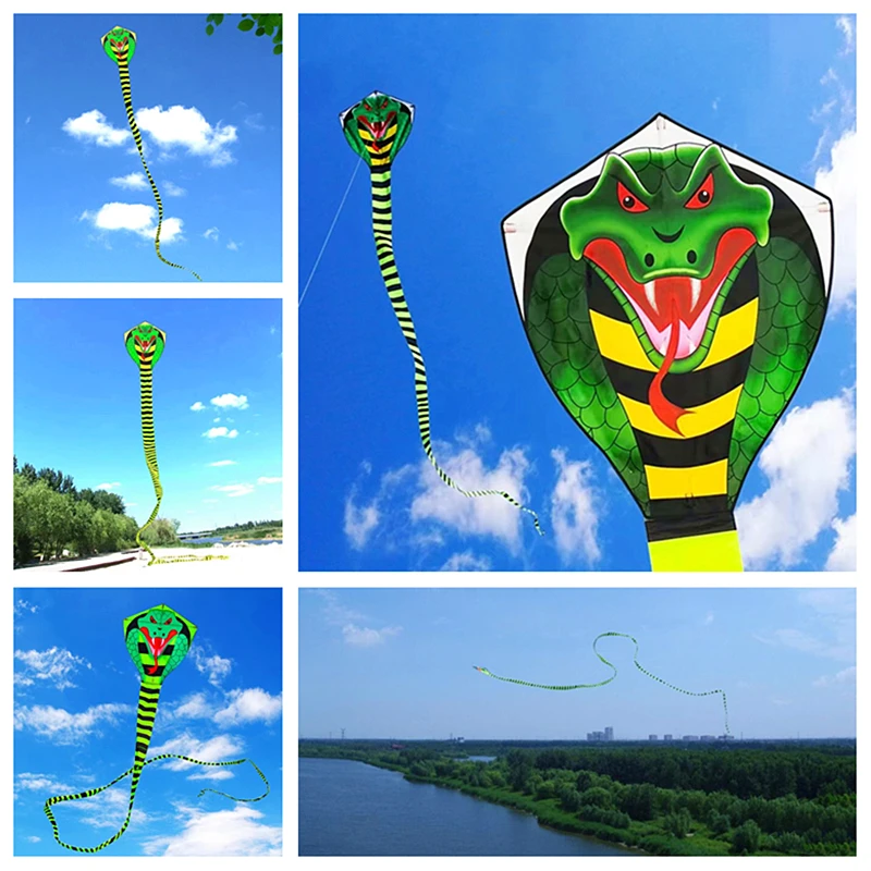 

free shipping snake kites flying toys for children kites cobra kite string line outdoor fun bird kites eagle kite animal kites