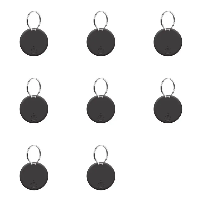 

【MUST-HAVE】8X Mini GPS Tracker Wireless Bluetooth 5.0 Anti-Lost Device Smart Locator Pet Key Wallet Tracker With Key Ring Black