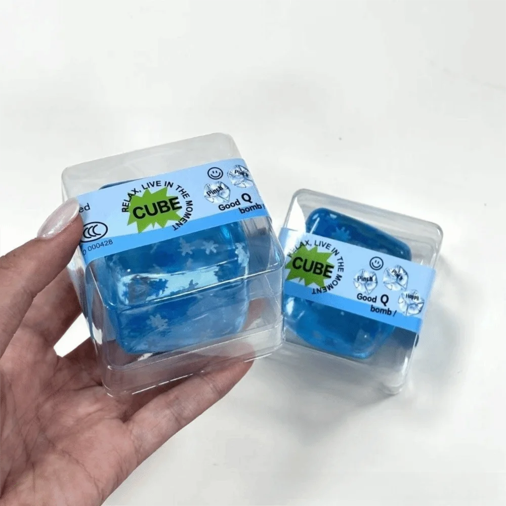 Calming Gift Ice Cube Ice Cube Squishy Snowflake Hand Exercise Sensory Fidget Slow Rising Calming Squeezable Holiday Gift