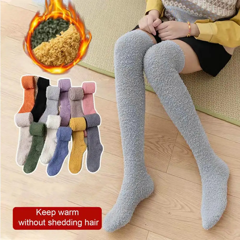 1 Pair Over Knee Socks Attractive Washable Women Socks Autumn Winter Women Warm Over Knee Socks Costume Accessories