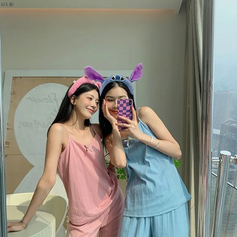 Disney Stitch Ikat Rambut Kartun Hiasan Kepala Kawaii Anti Selip Cuci Wajah Perawatan Kulit Lembut Ikat Rambut Lucu Aksesori Rambut Pesta Hadiah Anak Perempuan