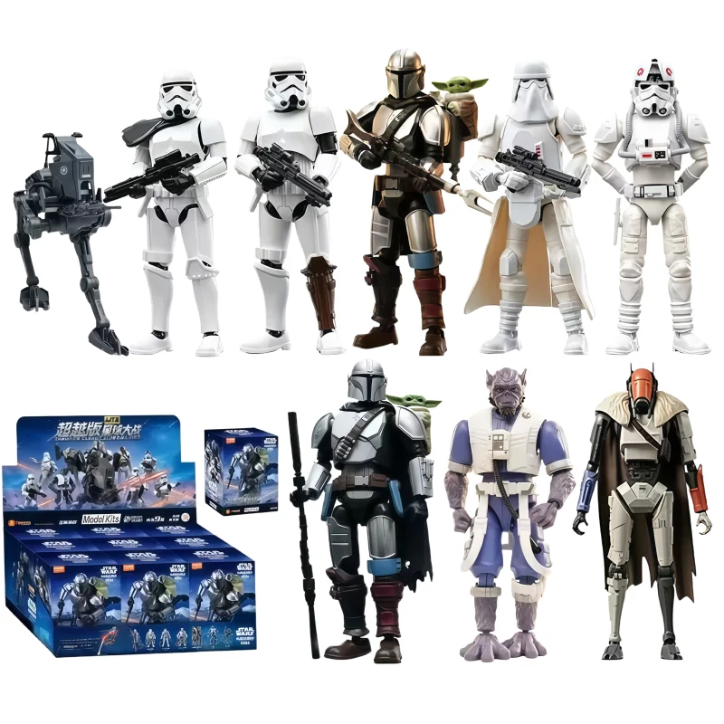 Blokees Star Wars Beyond Serie Assembled Building Blocks 1st Wave The Mandalorian Grogu & AT-RT Action Figure Model Guard Toys