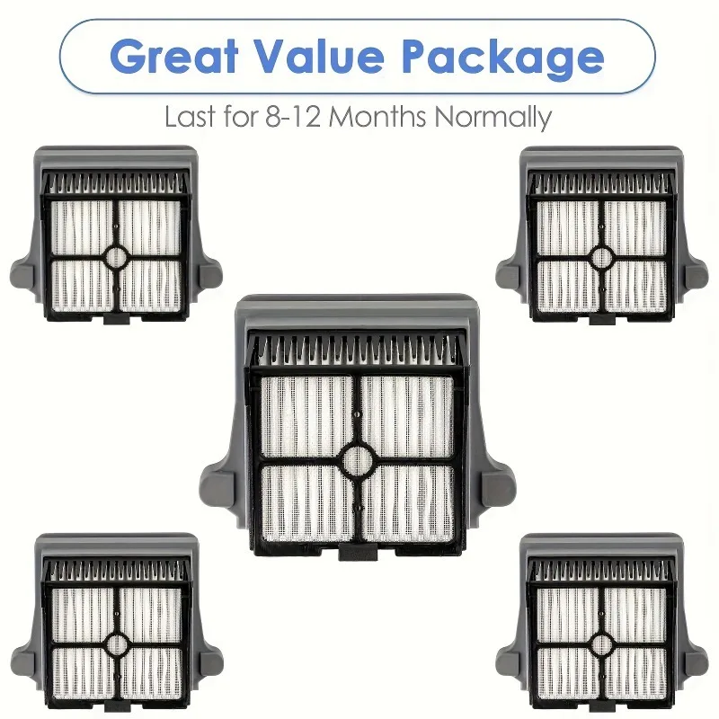 Replacement Filters For Tineco ONE Floor S7 PRO / ONE S6 / Floor Wet-Dry Vacuum: 8 Filters + 1 Cleaning Brush