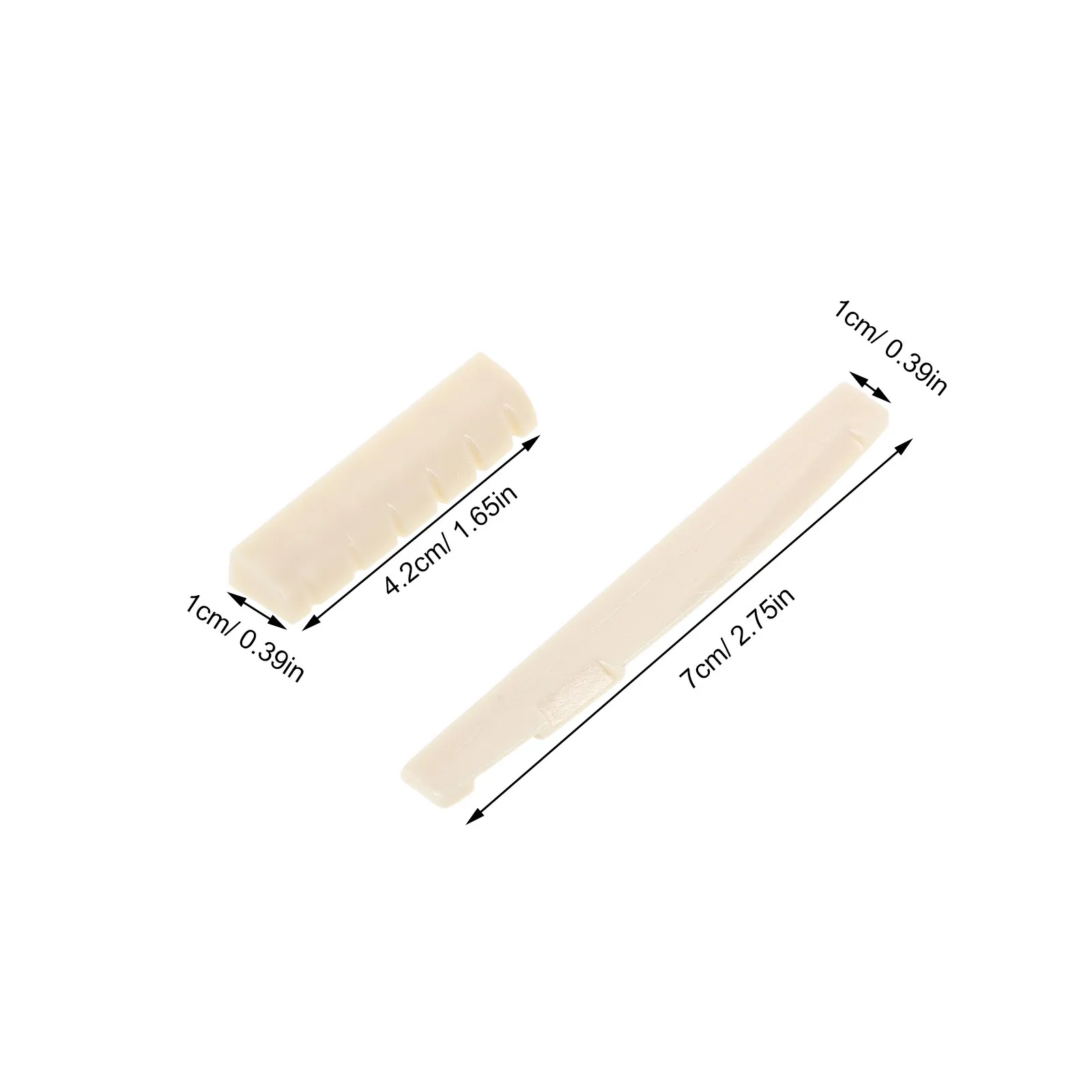 10Pairs Guitar Nut and Saddle Set Acoustic Guitar Replacement Parts Plastic Pre Slotted for 6 String DIY Repair Enhanced Sound