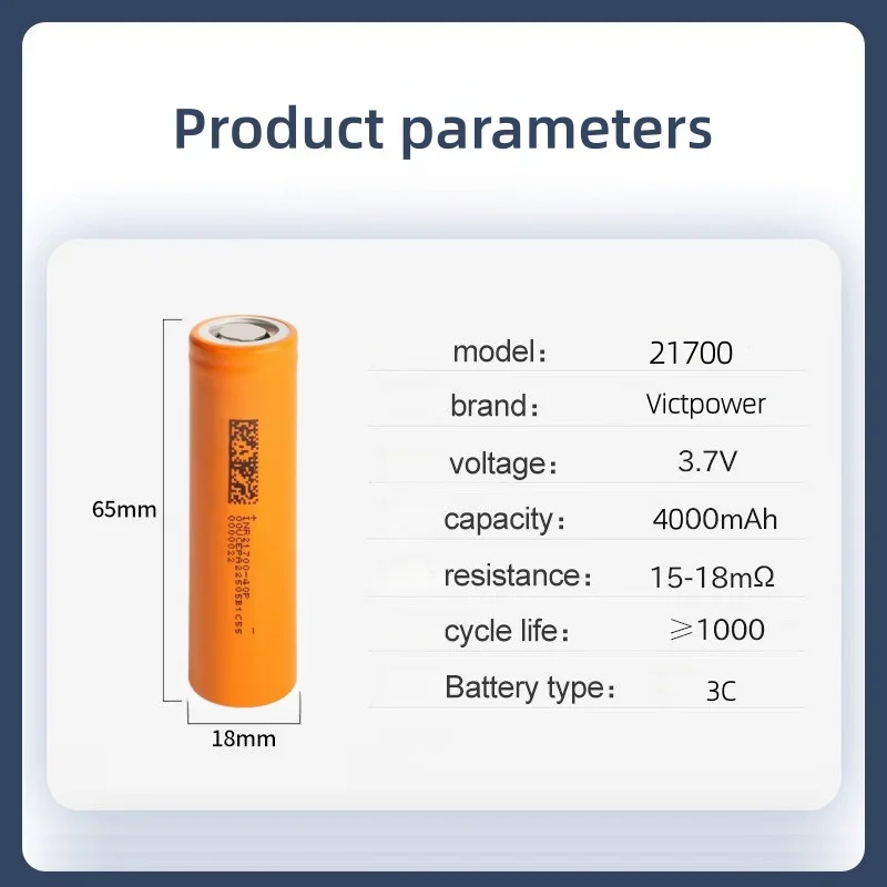 

Victpower DC 10 шт. 3,7 В 4000 мАч литиевая аккумуляторная батарея цилиндрические ионные батареи для игрушек, бытовая электроника