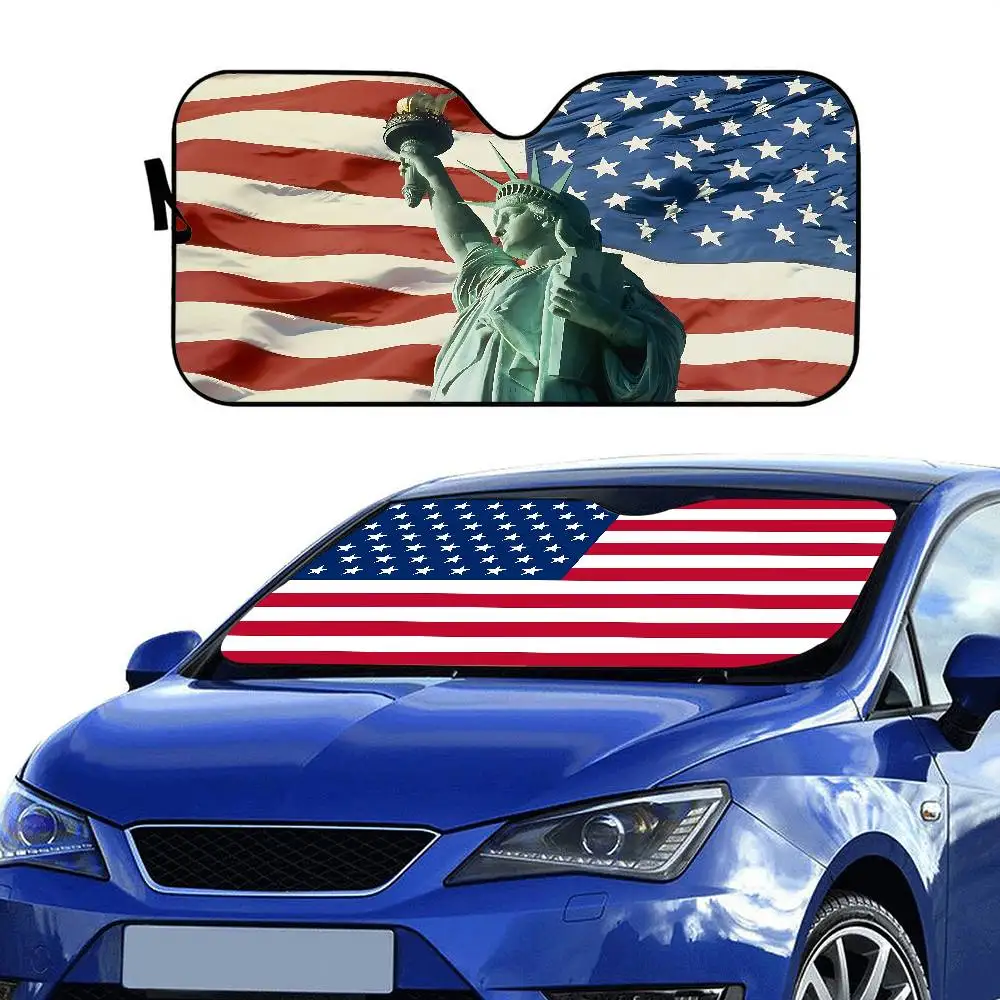 

Американский флаг США солнцезащитный козырек для ветрового стекла 3D пленка в клетку подарок новинка козырек на переднее окно автомобиля 70x130 см солнцезащитный козырек солнечная защита
