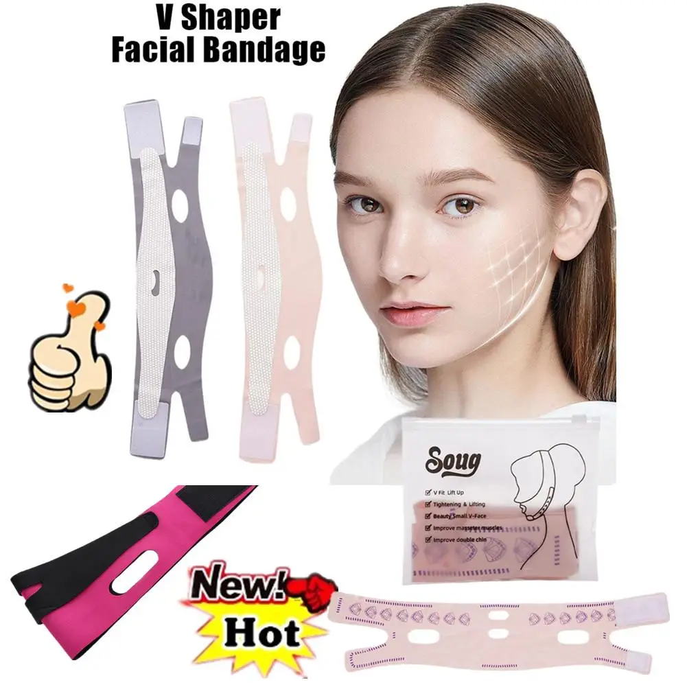 Máscara Facial de Emagrecimento V-Shape, Elevador De Linha Facial, Bandagem De Removedor De Rugas, Chin Duplo, Cheek Lift Up, Ferramentas De Cuidado De Rosto, Cuidados Com A Pele