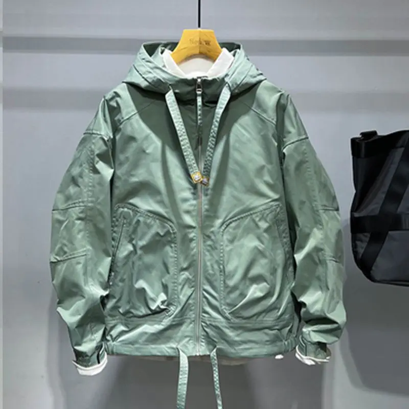 Spring Jacket Men's Spring and Autumn Men's Hooded Jacket New Thin Fashion Casual Youth Spring Top Trendy