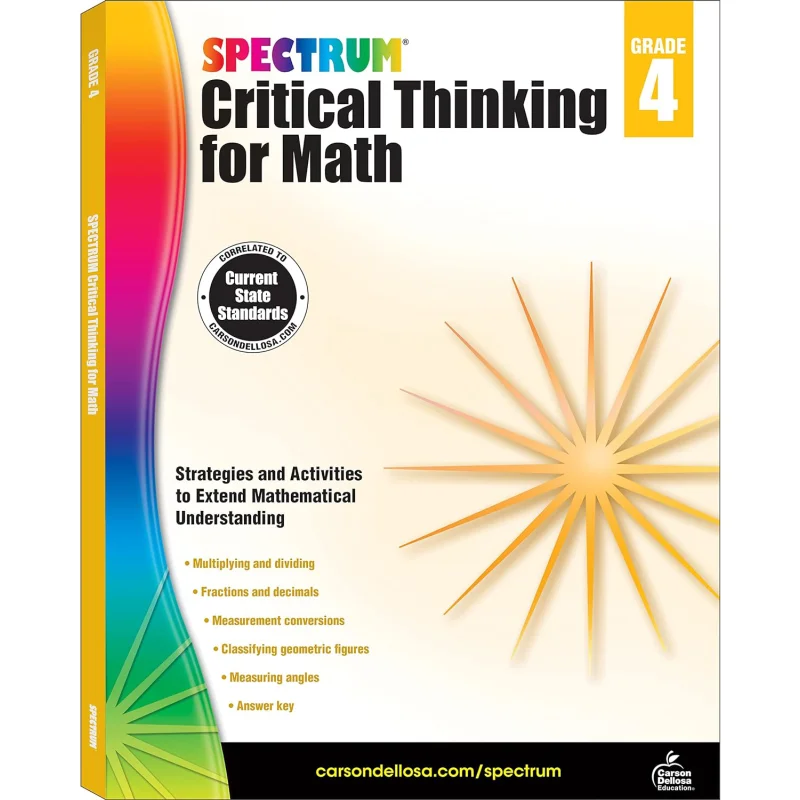 Critical Thinking For Math Grade 4 Carson Dellosa Education Carson Dellosa Education 9781483835518 Book