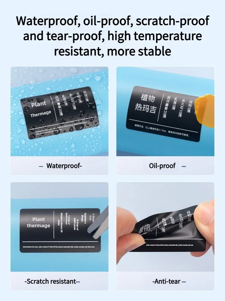 Niimbot M2/M3 ورق الطباعة الأسود شهادة تأهيل الأجهزة المعدات الكهربائية لوحة تسمية ملصق ذاتي اللصق