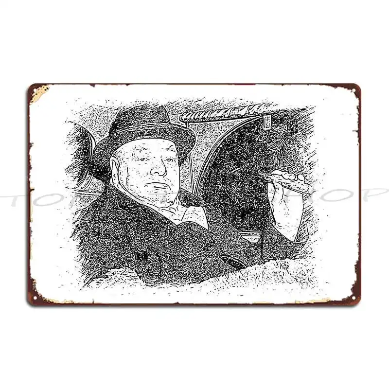 Winston Churchill Metal Wall Decor Cinema Garage Printing  Tin Sign Poster