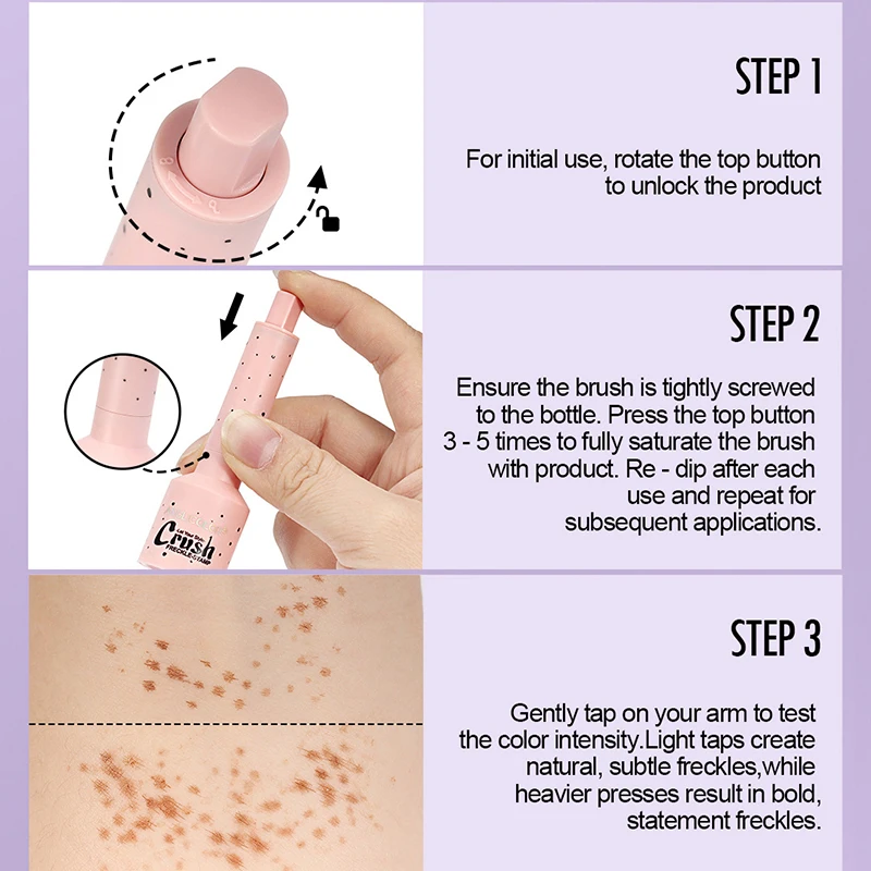 Face Faux Freckles แสตมป์ปากกาแต่งหน้าธรรมชาติดู Dot Spot Moles ปากกากันน้ํา Quick-Dry Light เหมือนจริงกระปากกา Makep เครื่องมือ