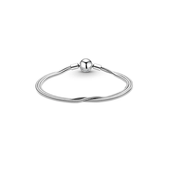 حار بيع 925 الفضة أو ارتفع الذهب سلسلة الحب مجوهرات هدايا مناسبة ل قلادة سحر الخرز سوار القلب المرأة #3