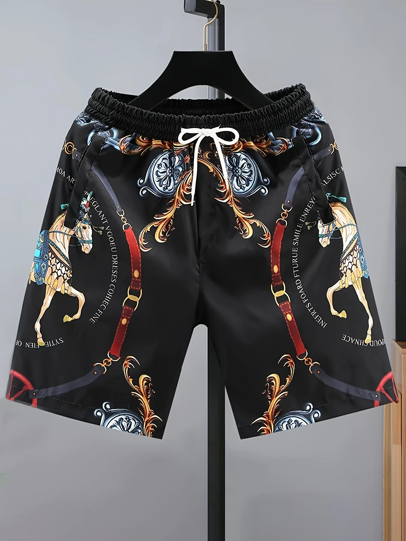 

2025 летние новые мужские шорты, дышащие легкие повседневные мужские брюки в стиле хип-хоп с 3D принтом для катания на роликовых коньках