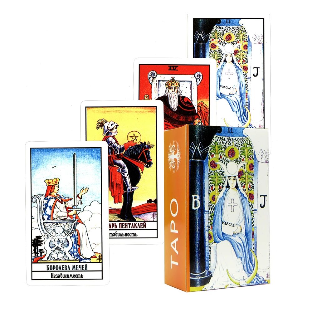 Ukraine Knight Tarot Cards Divination Love Oracle in Full Russian and TAROT for Beginners With PDF Guide