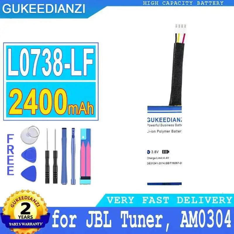 

High Capacity For Jbl Tuner, AM0304 Tuner Battery Reliable Replacement L0738-LF 2400Mah
