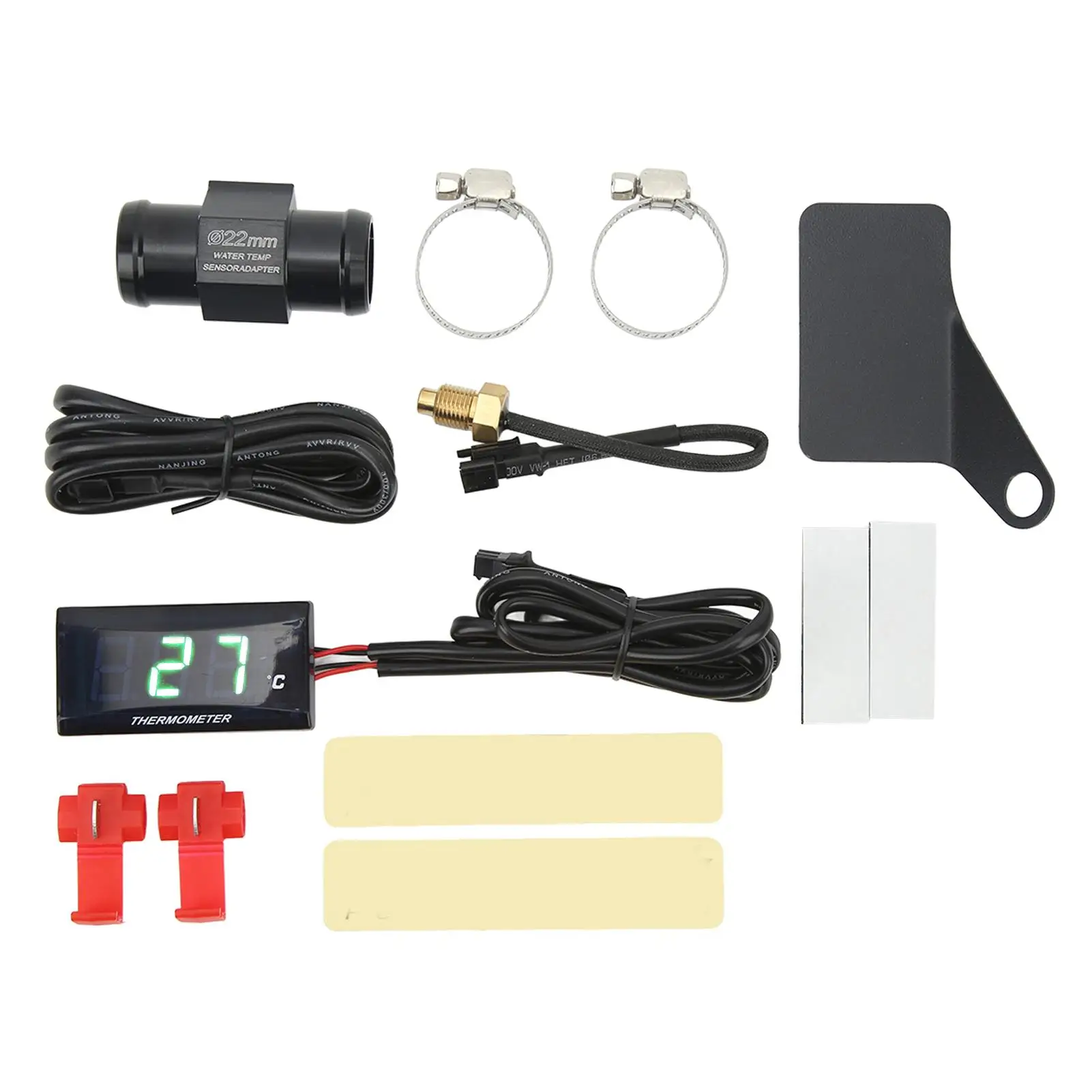 

Digital Water Temperature Gauge 12V LCD Motorcycle Ultra Thin 22mm Sensor Adapter for Most Bikes