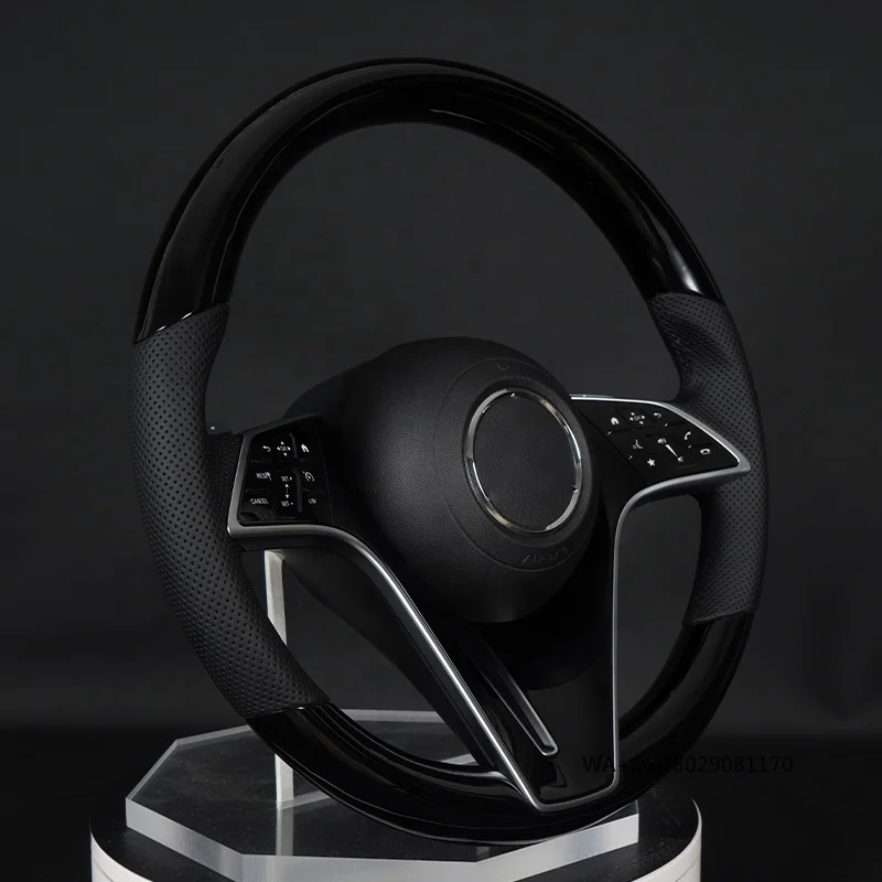 C217 W211 W212 W221 W222 S63 C63 GLA45 C43 SLC لـ - W204 W205 CLA GLA 45 عجلة قيادة من ألياف الكربون #2