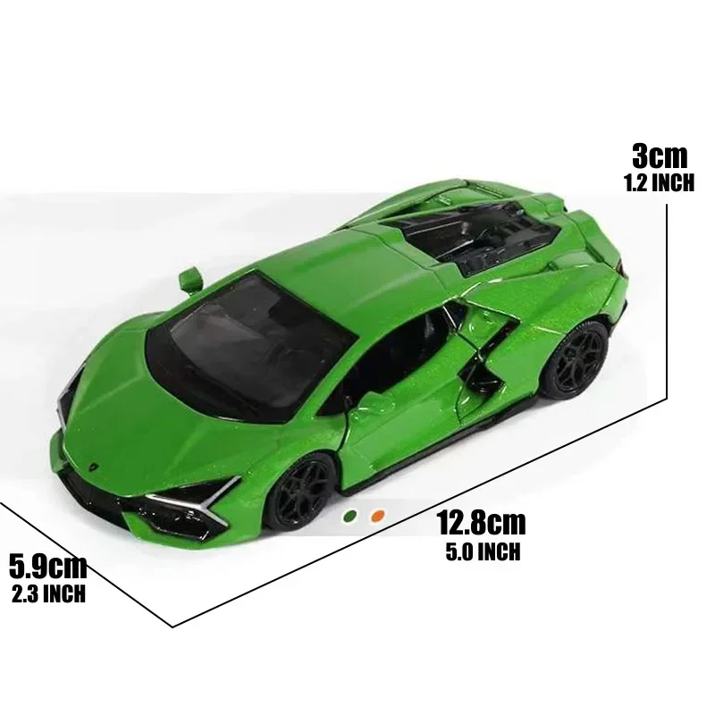 รถ Lamborghini Revuelto รุ่นใหม่ ขนาด 1:36 ของเล่นรถโลหะหล่อขึ้นรูป แบบดึงหลัง สำหรับเด็ก ของสะสม