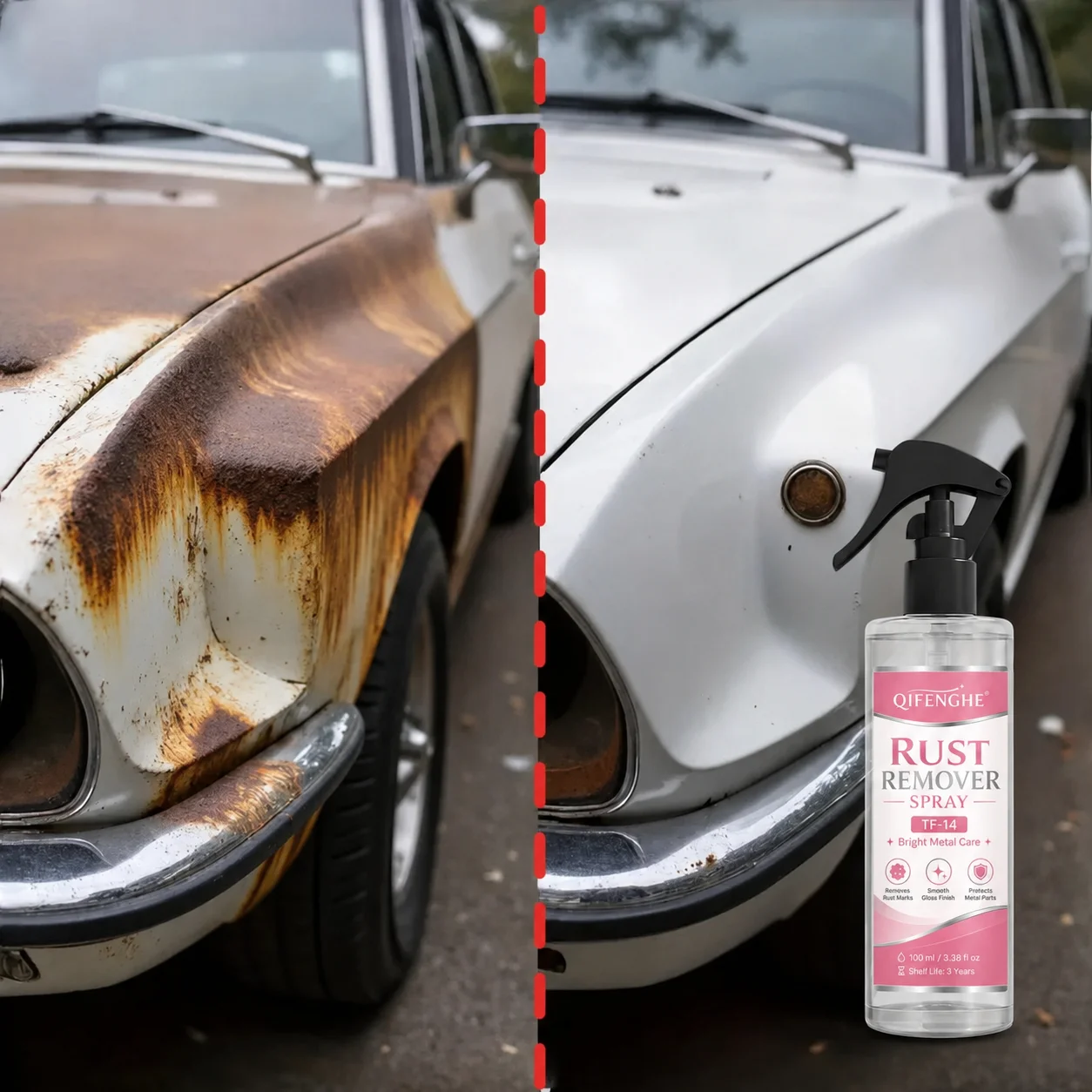100ml Auto Rust Remover Spray Metal Cleaner Lubricating Brightener Anti Rust Protection for Wheel Hubs Bolts Car Accessories